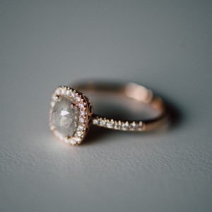 Iceland ring | Salt and Pepper diamond ring in rose gold | IN THE STONE