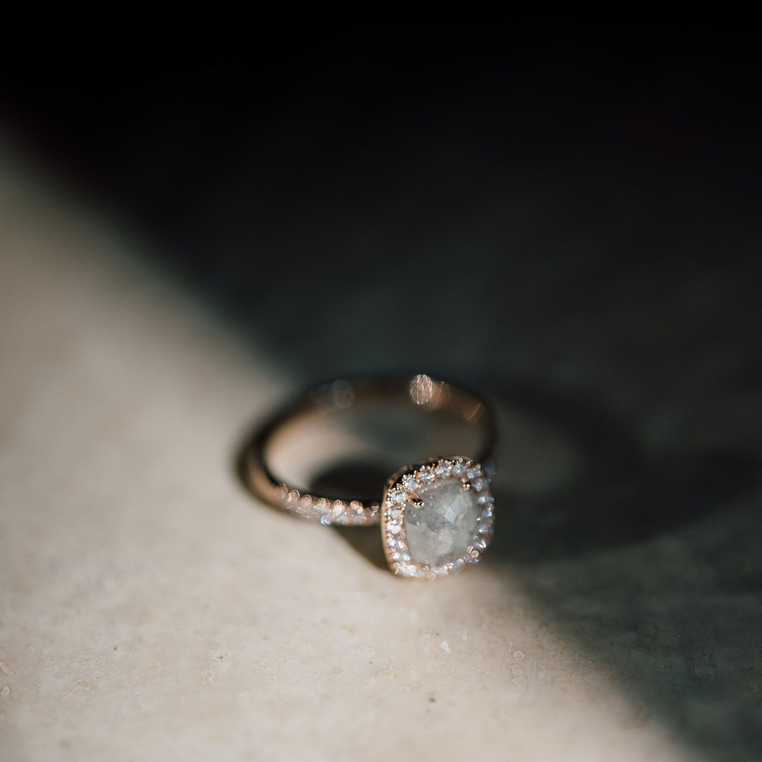 Salt & Pepper Diamond engagement ring | IN THE STONE JEWELS
